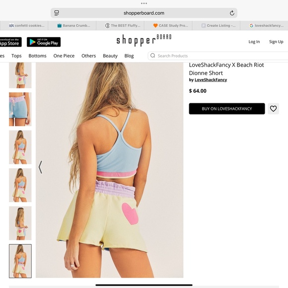 LoveShackFancy Beach Riot Shorts - Picture 6 of 6